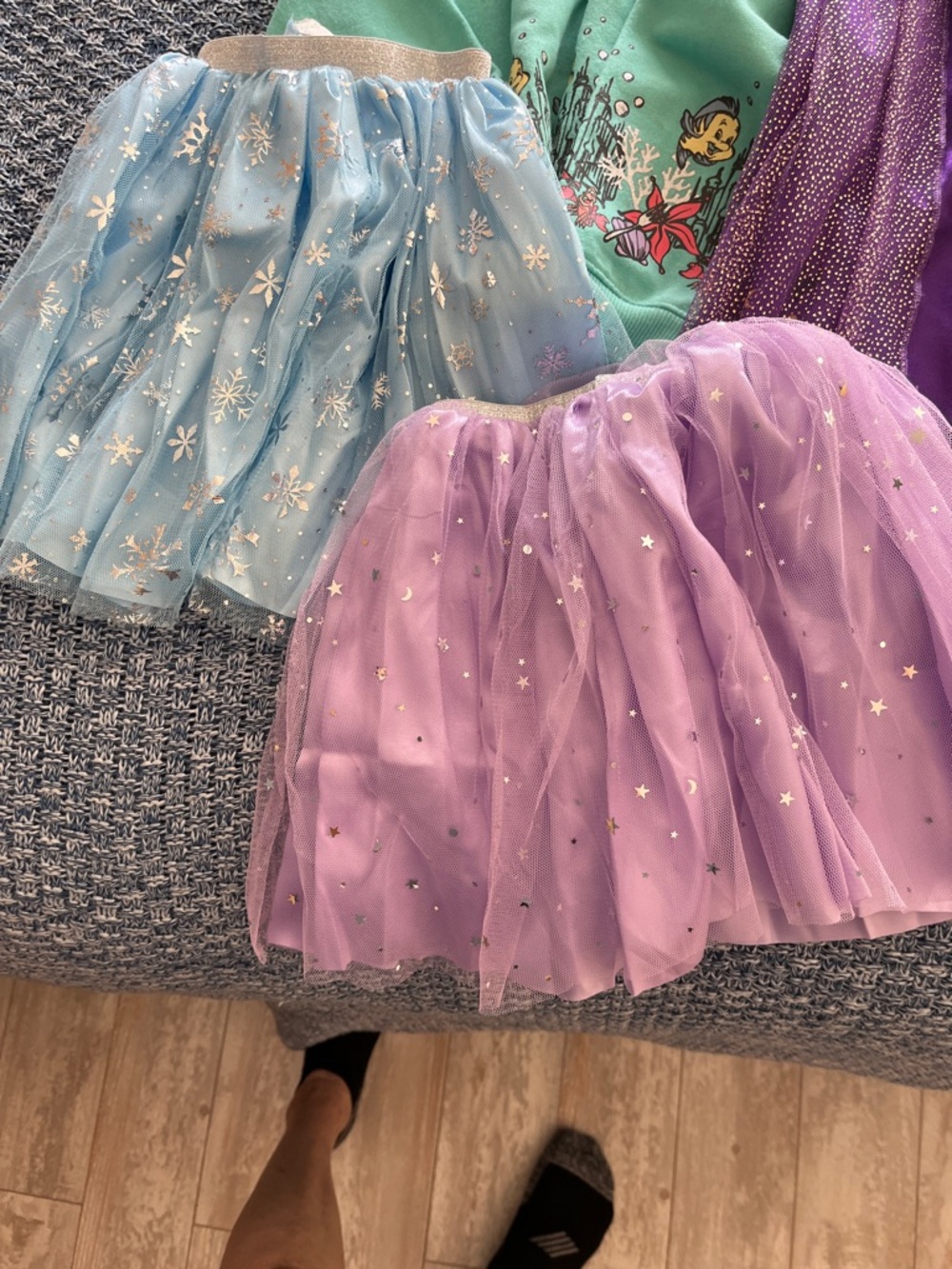 7 Piece BUNDLE 4-T Purple Anna Dress, Little Mermaid hoodie, Mirabel dress - Picture 11 of 11
